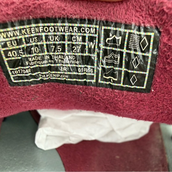 KEEN UNEEK Burgundy Cord Sandals Lightweight Comfort Outdoor Slip-On Shoes SZ 10 - Picture 4 of 16